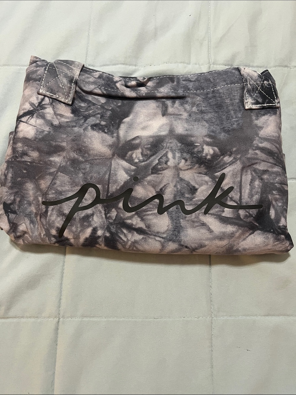 PINK Victoria's Secret Tie-Dye Canvas Tote in Pink and Black